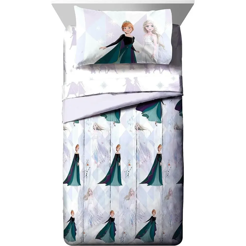 Jay Franco Frozen 2 Spirit 5 Piece Full Size Bed Set disney Comforter Sheet Set